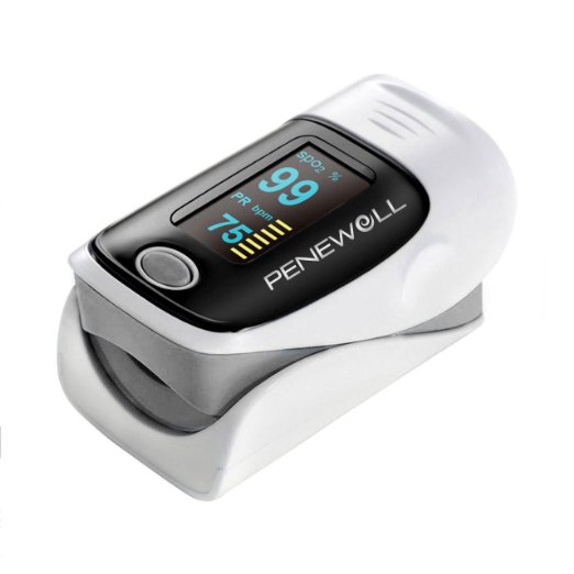 Finger Pulse Oximeter  Heart Rate Monitor With LED Display from PeneWell The Easy to Use Digital Meter Provides Fast Read Test Results of Blood Oxygen Saturation SpO2 Levels Along with Heart Pulse Rate Usable for Both Adult and Pediatric Use The Compact Oximeter is Highly Portable and Can Be Used In The Home Office While Traveling and Involved in Physical Activities Dont Leave Home Without This Oximeter Your Life May Depend On It Gray