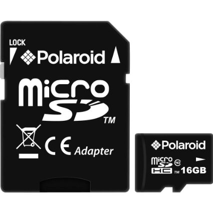 Polaroid 16 GB High Speed Class 10 MicroSDHC Flash Memory Card for Tablet PCs and Smartphones (P-SDU16G10-EFPOL)