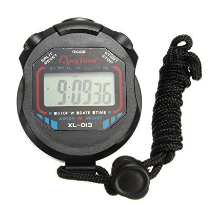 OUTERDO Digital Sports Stopwatch Handheld LCD Chronograph Timer Counter Stop Watch Alarm