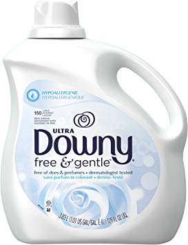 Downy Ultra Fabric Softener Free and Gentle Liquid 150 Loads, 129-Ounce