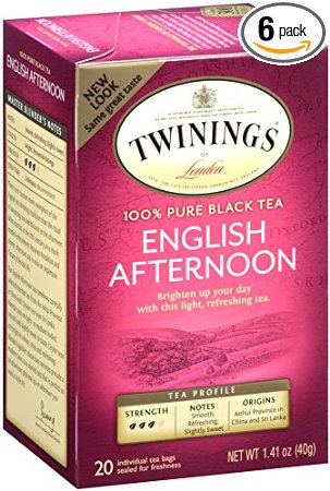 Twinings Black Tea English Afternoon 20 Count Bagged Tea 6 Pack