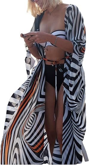 Bsubseach Women Kimonos Swimsuit Cover Ups Summer Cardigan Resort Wear Beach Robe
