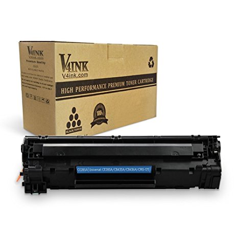 V4INK ® 1 Pack Compatible for HP CE285A 85A Toner Cartridge for HP LaserJet Pro P1102w P1006 P1100 MFP MF3010 M1130 M1212nf M1210 M1217nfw printers - 2000 Pages Yield
