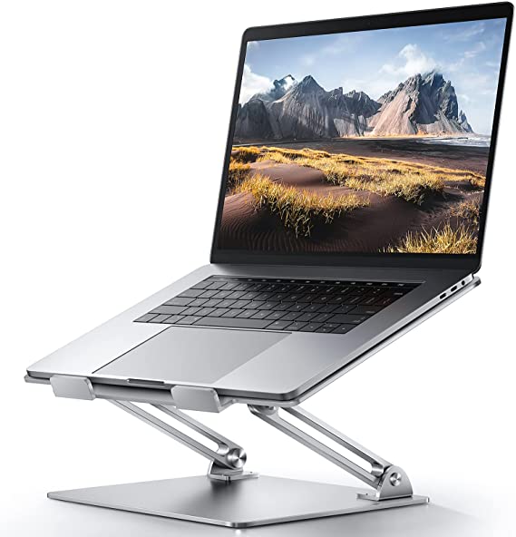 Portable Laptop Stand,Ergonomic Adjustable Computer Stand Light Weight Aluminum Laptop Holder with Heat-Vent to Elevate Laptop, MacBook, Air, Pro, Dell XPS, Samsung, 11-17" All Laptop Stand Holder