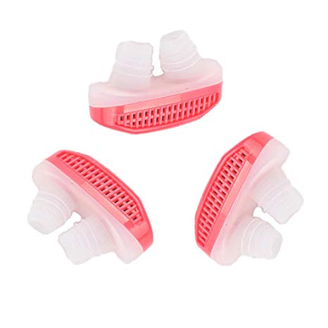 Nose Vents Air Purifier Filter Stop Snore - Anti Snoring Devices to Natural and Comfortable Sleep - Snoring Solution Nasal Dilator for Breathing (RED-1)