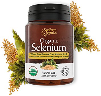 Organic Selenium 200 mcg with Iodine and Silica all from Certified Organic Whole Foods - Two Month Supply