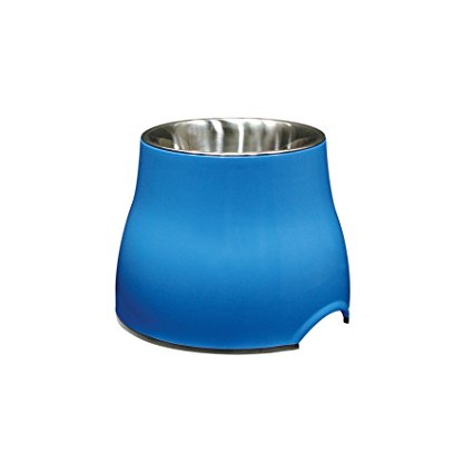 Dogit 2-in-1 Elevated Dish/ Bowl, 900 ml Capacity, Blue