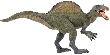 Gemini&Genius Standing Spinosaurus with Movable Jaw Jurassic World Park Dinosaurs Action Figure Early Science Education and Collection Dino World Model Toy for 3-12 Years Old Kids