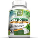 BRI Nutrition L-Tyrosine - 120 Count 500 mg per Veggie Capsules - 120 Sevings