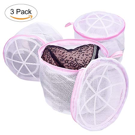 Scientific Bra Laundry Bags for Bras, TANTAI Healthy Women Wash Bag for Bras - Roof Bracket Structure Design - Working for Adult Stockings,Knickers,Other Underwear and Baby Underwear(3 Pack)
