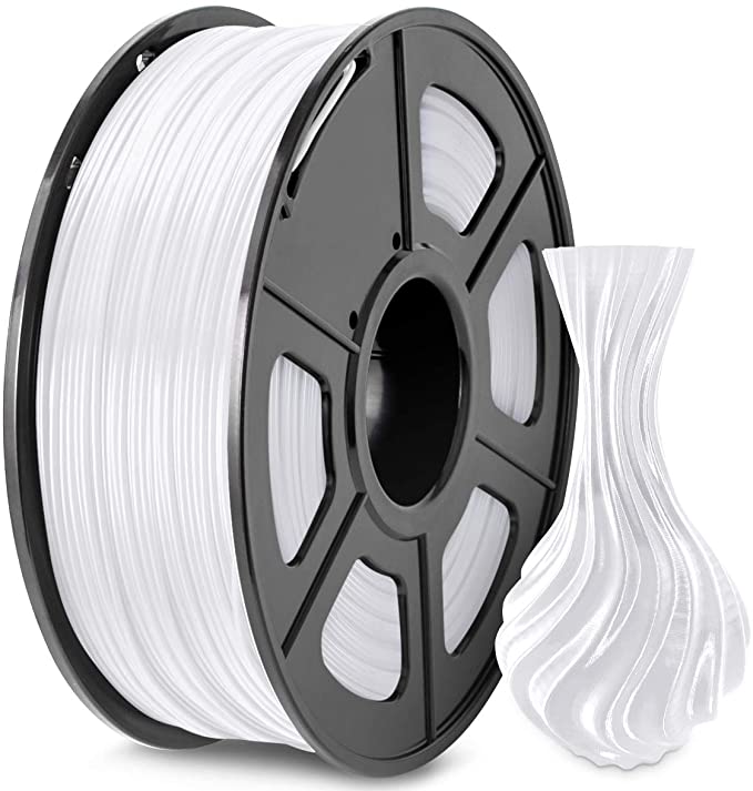 JAYO 3D Printer Filament PETG 1.75, White PETG Filament 1.75mm, Fit FDM 3D Printer, 1KG Spool, Dimensional Accuracy  /- 0.02 mm, PETG White