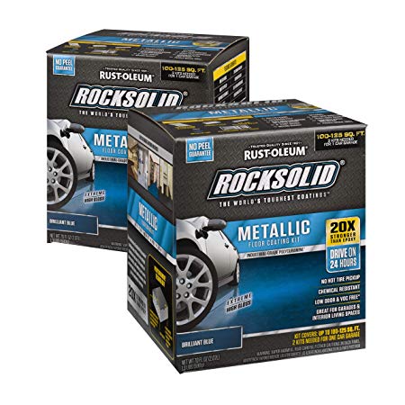 Rust-Oleum RockSolid Brilliant Blue Metallic Garage Floor Kit - 2 Pack