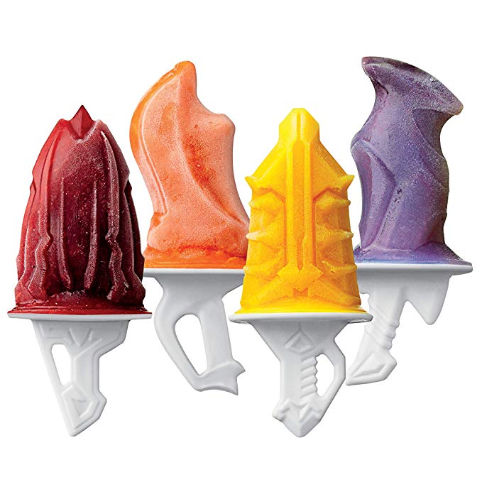 Tovolo Sword Ice Pop Molds Popsicle Maker, Flexible Silicone, Dishwasher Safe, Set of 4