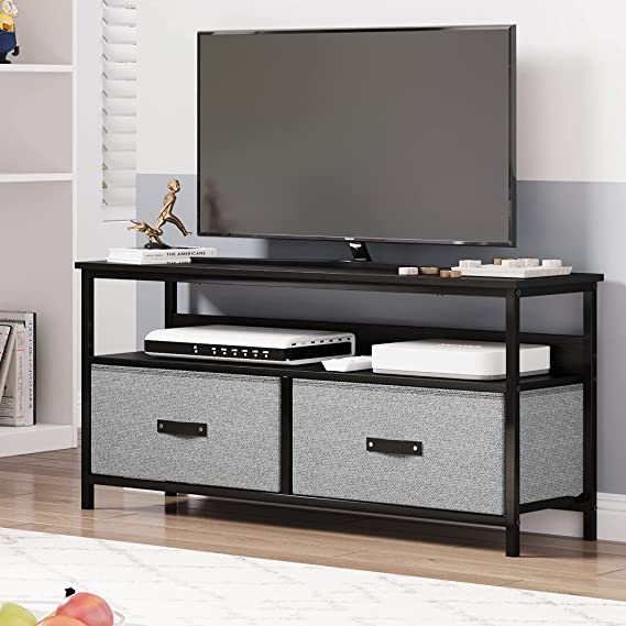 IDEALHOUSE Dresser TV Stand 50 Inch Entertainment Center with Storage TV Stand for Bedroom Small TV Stand Dresser with Drawers and Shelves, TV & Media Console Table Furniture for Living Room, Grey