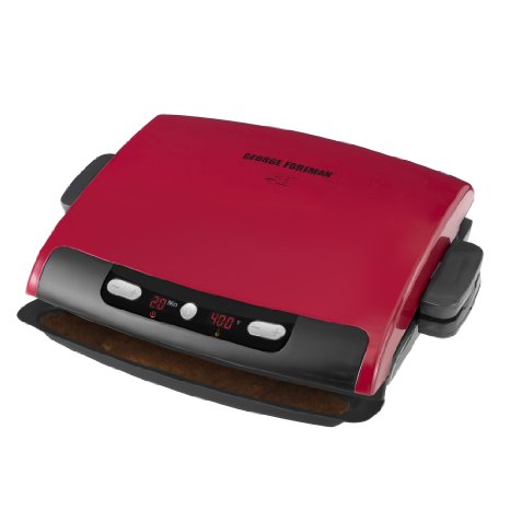 George Foreman GRP95R 6 serving Removable Plate Grill, Red