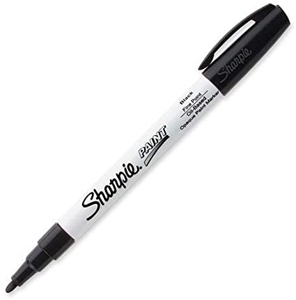 35534 Sharpie Oil-based Paint Marker - Fine Marker Point Type - Black Ink - 1 Each