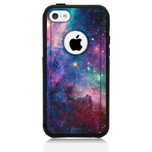 iPhone 5c Case Black Galaxy Nebula (Generic For Otterbox Commuter)