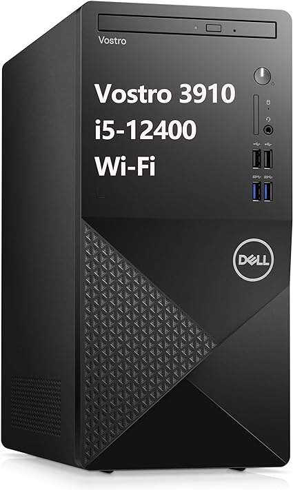 Dell Vostro 3910 Tower Business Desktop Computer, Intel Hexa-Core i5-12400 CPU (Beat i7-11700), 32GB DDR4 RAM, 2TB PCIe SSD, DVDRW, WiFi 5, Bluetooth 5.0, Keyboard & Mouse, Windows 11 Pro, Tichange