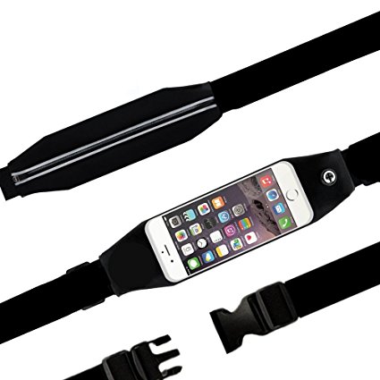 Joy Walker Running Belts Waist Fanny Pack for iPhone 7 6/6s Plus Touch Screen - Workouts, Cycling, Hiking, Walking, Running, Fitness (With Magic Scarf)