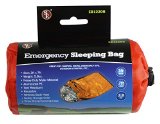SE EB122OR Emergency Sleeping Bag with Drawstring Carrying Pouch