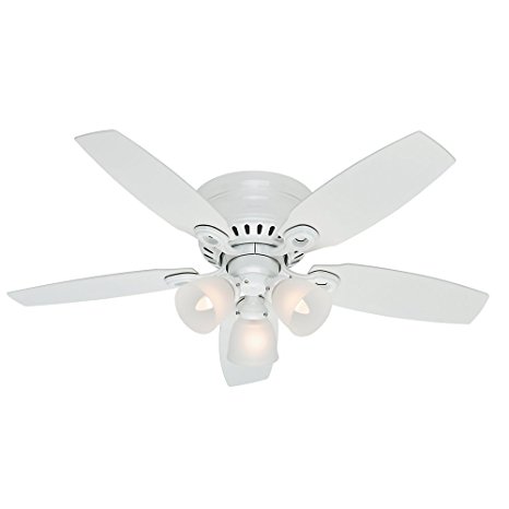 Hunter Fan Company 52087 Hatherton 46-Inch Snow White Ceiling Fan with Five Snow White Blades and a Light Kit