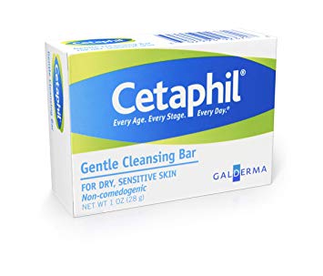 Cetaphil Gentle Cleansing Bar for Dry/Sensitive Skin, Travel Size, 24 Count