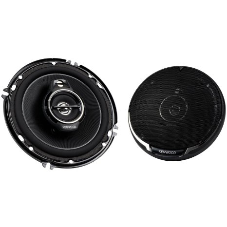 Kenwood KFC-1695PS 150W 65 3-Way Performance Series Flush Mount Coaxial Speakers with Paper Cone Tweeters Set of 2