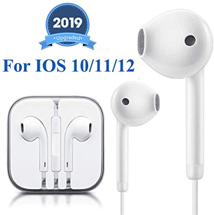 Lighting Connector Earbuds Earphone Wired Headphones with Microphone and Volume Control,Stereo Sound in Ear,Compatible with iPhone 11 Pro Max/Xs Max/XR/X/7/8 Plus Plug and Play CD-RW Discs