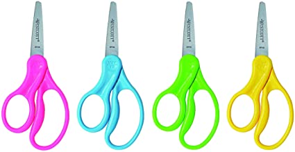 Westcott School Left Handed Kids Scissors, Pointed Tip, 5-Inch, Single count, Color Varies (13178)