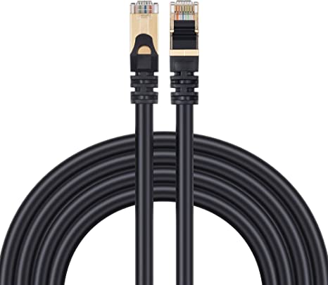 Outdoor Cat 7 Ethernet Cable 30Ft, Tan QY Outdoor Network Cable,Outdoor Cat 7 Gigabit Cord Patch Cable RJ45 Gold Plated Lead Waterproof Ethernet Cable Direct Burial Network Cable(10M/30FT)