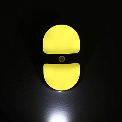 Briday LED Thermal Infrared Sensor Night Light Bedroom Wall Fitting Lamp (Yellow Light)