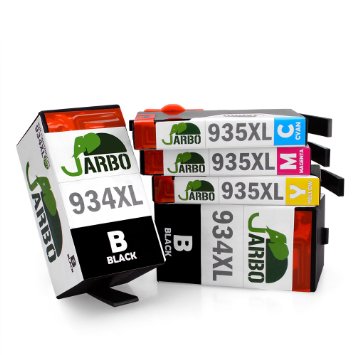 JARBO Compatible for HP 934XL 935XL Ink Cartridge 5 Pack(2 Black 1 Cyan 1 Magenta 1 Yellow) Used in HP OfficeJet Pro 6830 6820 6230 6812 6815 6835(New Generation Chips Worked for All Hardware Version)