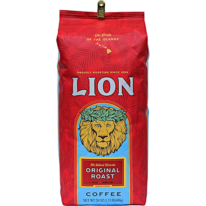 Lion Coffee, Original Roast, Medium - Ground Coffee, 24 Ounce Bag