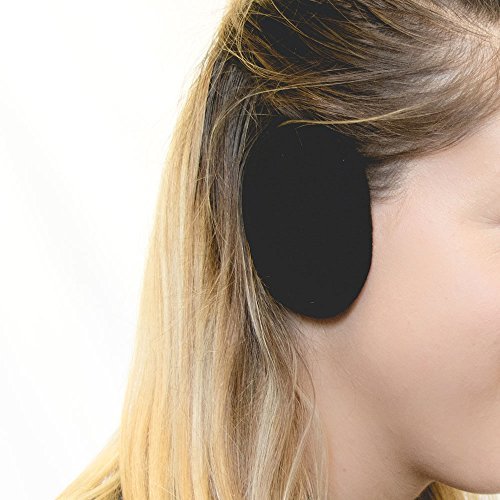Sprigs Earbags Bandless Ear Warmers/Fleece Earmuffs with Thinsulate - Black, Medium