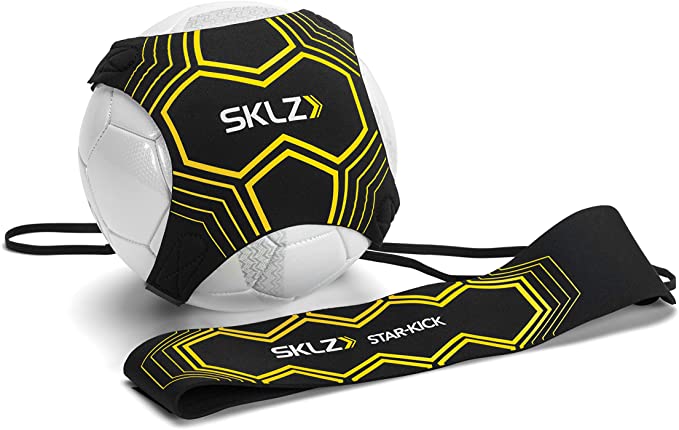 SKLZ Star-Kick Hands-Free Adjustable Solo Soccer Trainer - Fits Ball Sizes 3, 4, and 5