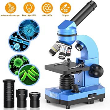 EMARTH Science Microscope for Kids Beginners Children Student, 40X- 1000X Compound Microscopes with 52 pcs Educational Science Kits