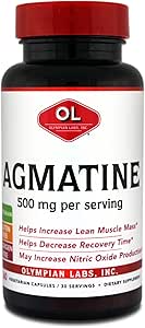 Olympian Labs Agmatine 500 mg per Serving, 60 Vegetarian Capsules