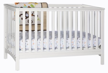 Stork Craft Hillcrest Fixed Side Convertible Crib, White