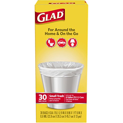 Glad 4 Gal. Small Garbage Bags 30 ct