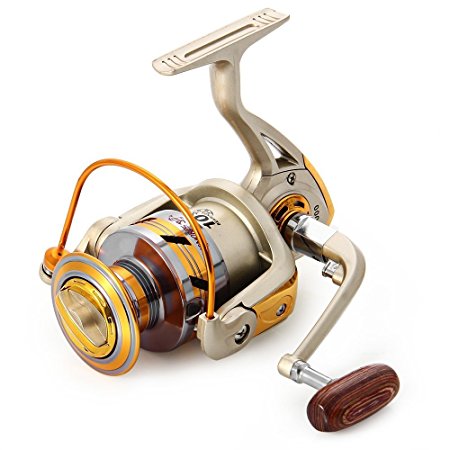 Spinning Fishing Reel,10 Ball Bearings Light and Smooth,1000 to 7000 Series,Left/Right Interchangeable Spinning Reels Saltwater Freshwater Fishing 5.5:1