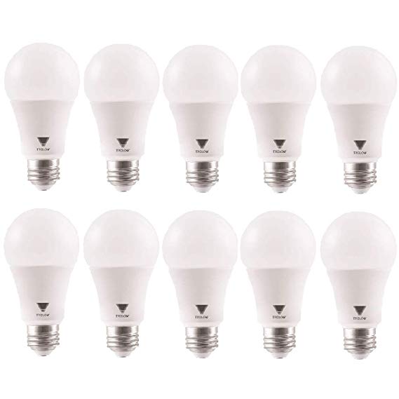 TriGlow T94441-10 (Pack of 10) 15-Watt (100W Equivalent) A19 DIMMABLE LED Bulb, 3000K (Soft White Color), 1600 Lumens and E26 Base, UL Listed and Energy Certified