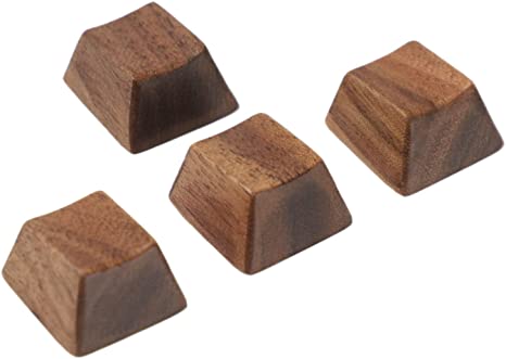 Wooden Keycap Solid Walnut Wood Keycap Novelty Keycaps Spacebar Esc Arrow Keys OEM Profile for Cherry MX Mechanical Keyboard (Arrow 4 Keys R1)