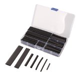 Vktech 150pcs 21 Heat Shrink Tubing Tube Sleeving Wire Cable 8 Sizes 2-13mm Black