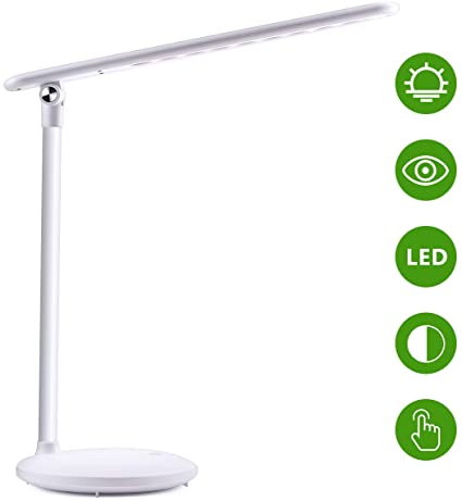 ATSUI Desk Lamp 36 LED USB, Rechargeable Lamp with 180° Rotatable x 3 Colour Temperatures x Unlimited Brightness Levels Adjustment, Memory Function, Table Lamp for Home Office