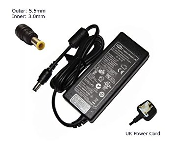 Laptop Charger for Samsung RV510 RV511 RV515 RV520 Compatible Replacement Notebook Adapter Adaptor Power Supply - Laptop Power (TM) Branded (UK Powercord and 12 Month Warranty)