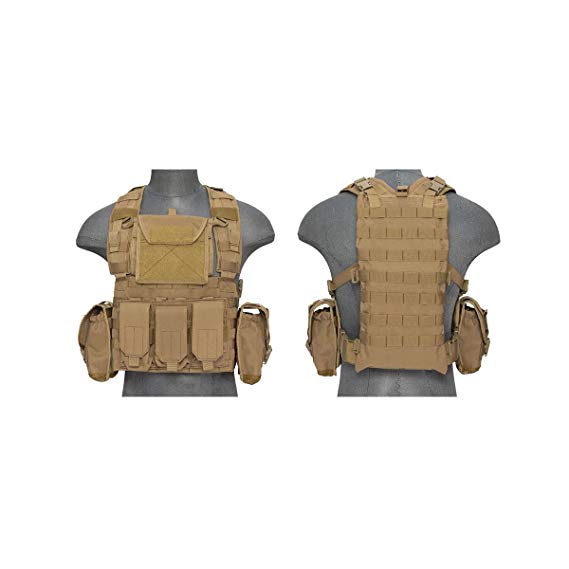 Lancer Tactical CA-307T Modular Chest Rig in Tan