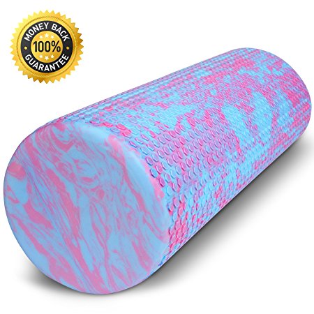 Aimerday Premium Trigger-Point Foam Roller Deep Tissue Muscle Massager High Density Firm Back Roller for Physical Therapy Fitness Stretching Exercise Balance Myofascial Release