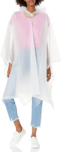 totes womens Rain Poncho, Lightweight, Reusable, and Packable on the Go Rain Protection
