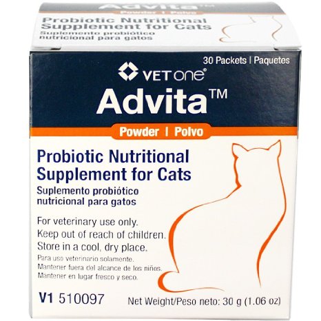 Advita Powder Probiotic Nutritional Supplement for Cats - 30 (1 gram) packets