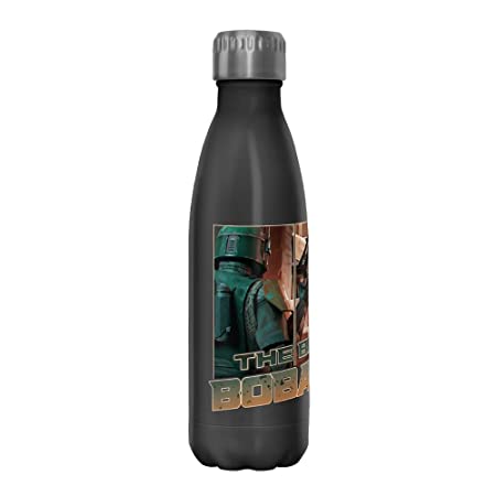 Star Wars Boba Mando Skull 17 oz Stainless Steel Water Bottle, 17 Ounce, Multicolored